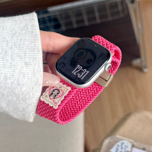 适用iWatch11编织磁吸扣表带