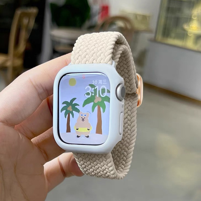 表带+糖果壳】iwatch7编织腕带