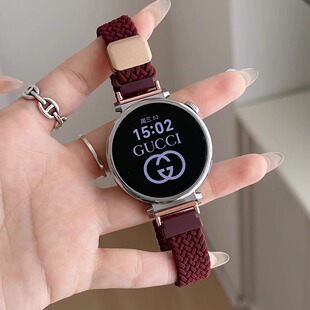 智能腕带41mm秋冬watch3pro新款 2女款 尼龙回环磁吸 适用华为GT6表带手表watchgt5手表带GT5Pro新年酒红gt4
