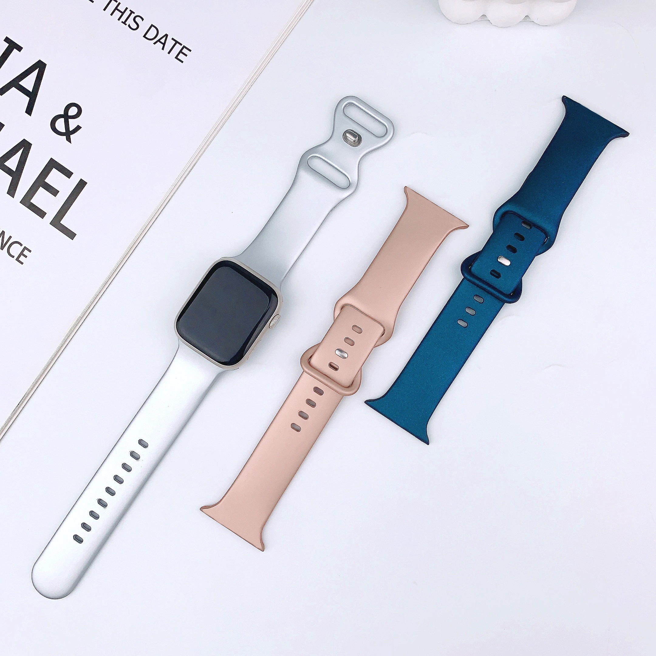 iwatch8表带硅胶新款金属色