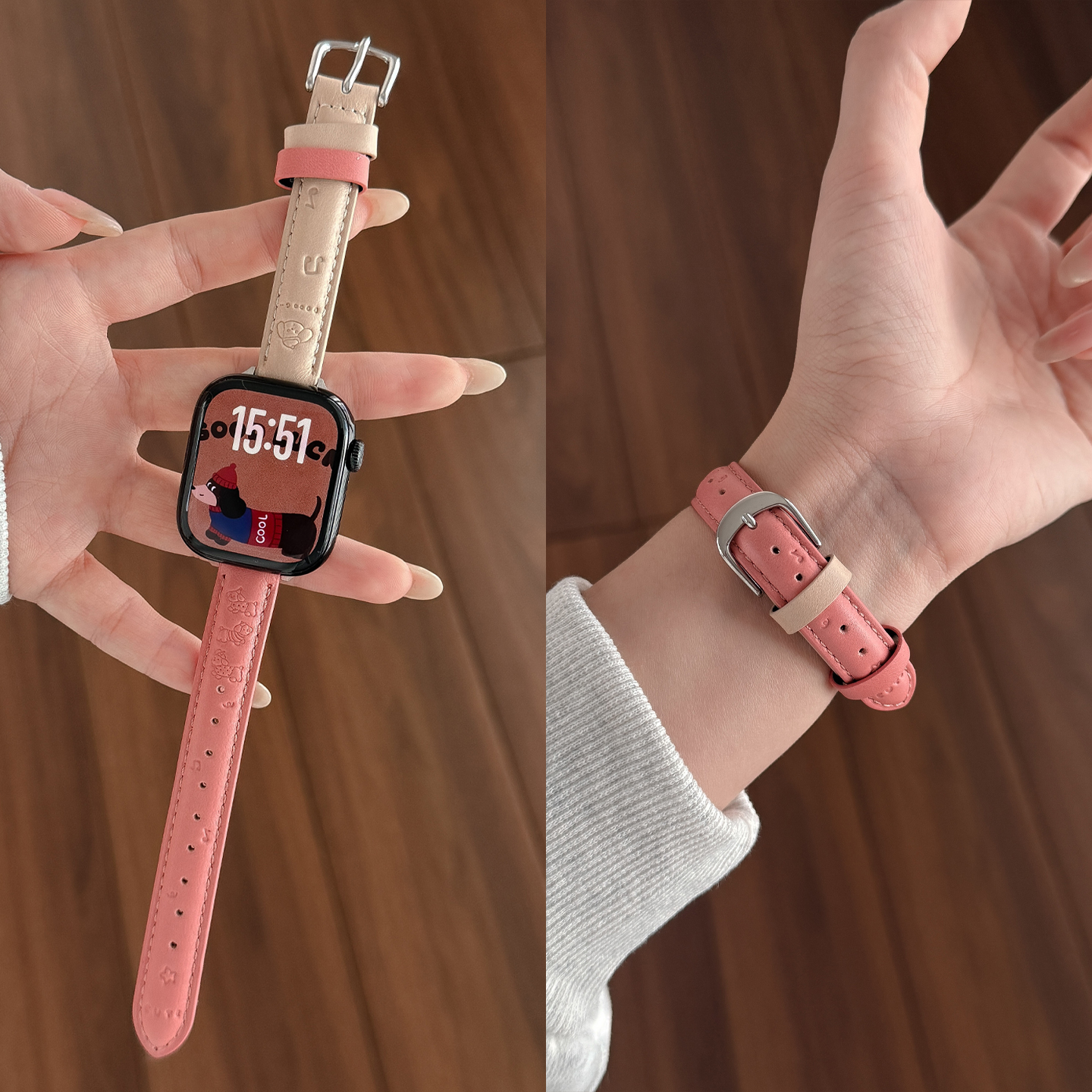 适用applewatch11腊肠狗表带