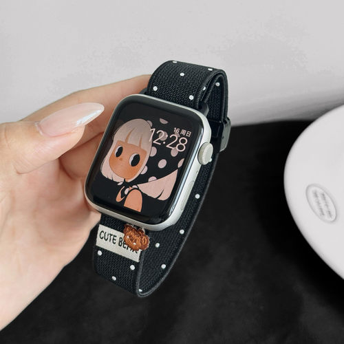 AppleWatch11可爱波点熊表带