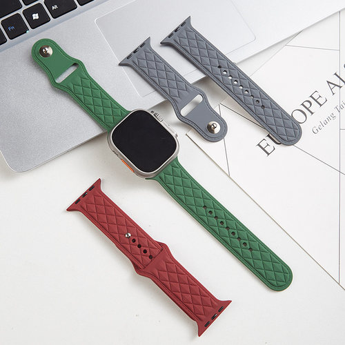 iwatch表带秋冬皮纹创意