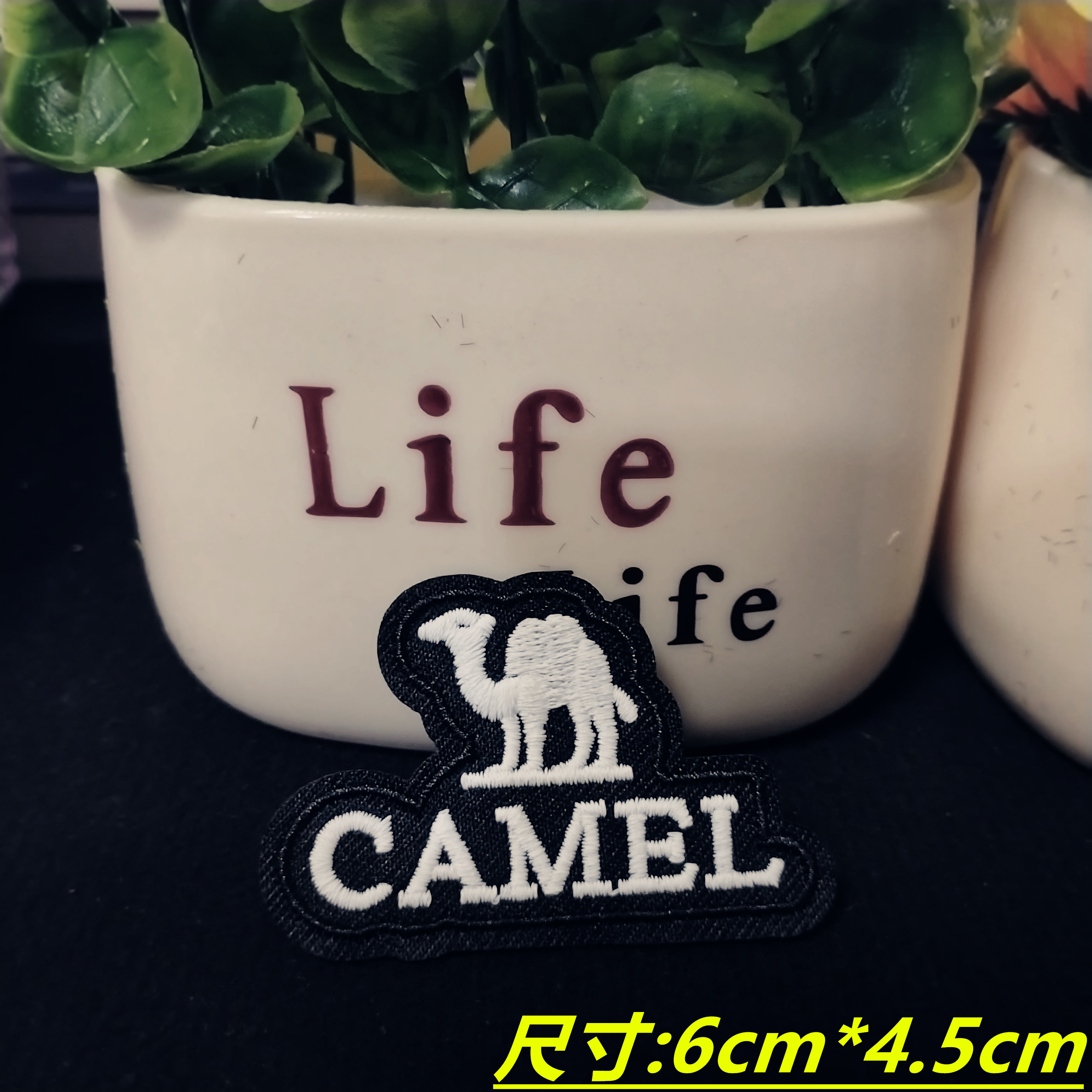 骆驼标志logo贴缝制羽绒服