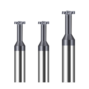 加硬合金T型铣刀钨钢涂层T型槽刀不锈钢用整体4刃成型数控T行铣刀