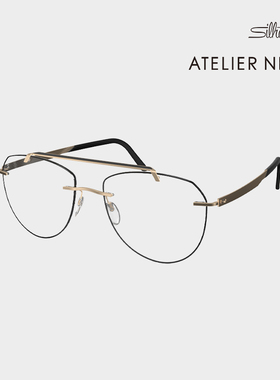 Silhouette诗乐金耀眼镜架飞行员镀金眼镜框L007