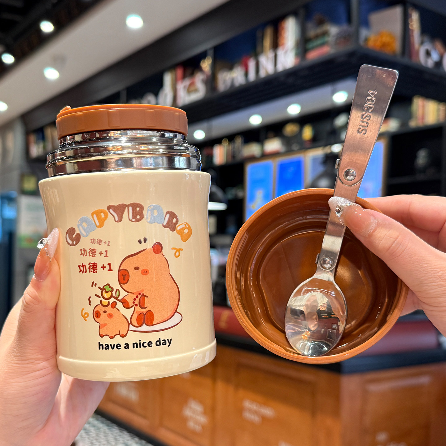 316保温焖烧杯带勺银耳羹宽口径