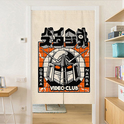 日式动漫门帘家用打孔儿童房间