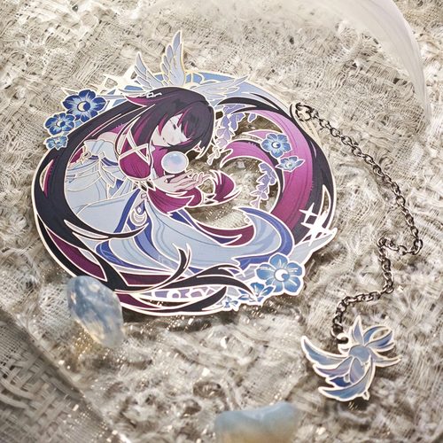 原神fes哥伦比娅金属书签精美动漫精致制品收藏送朋友桌面装饰品