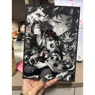 日黑同人周边色纸动漫周边鬼灭之刃高颜值收藏暗黑系装饰画二次元
