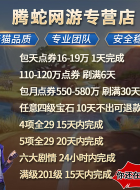 QQ飞车纯点券代练点卷/包天点劵/百万点劵/改装配件四级宝石/满级