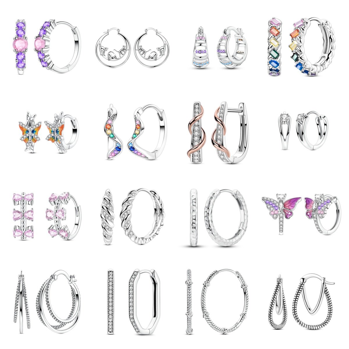 潘家风格铜镀银耳环DIY饰品配件