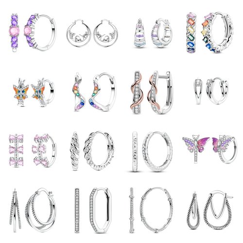 潘家风格铜镀银耳环DIY饰品配件