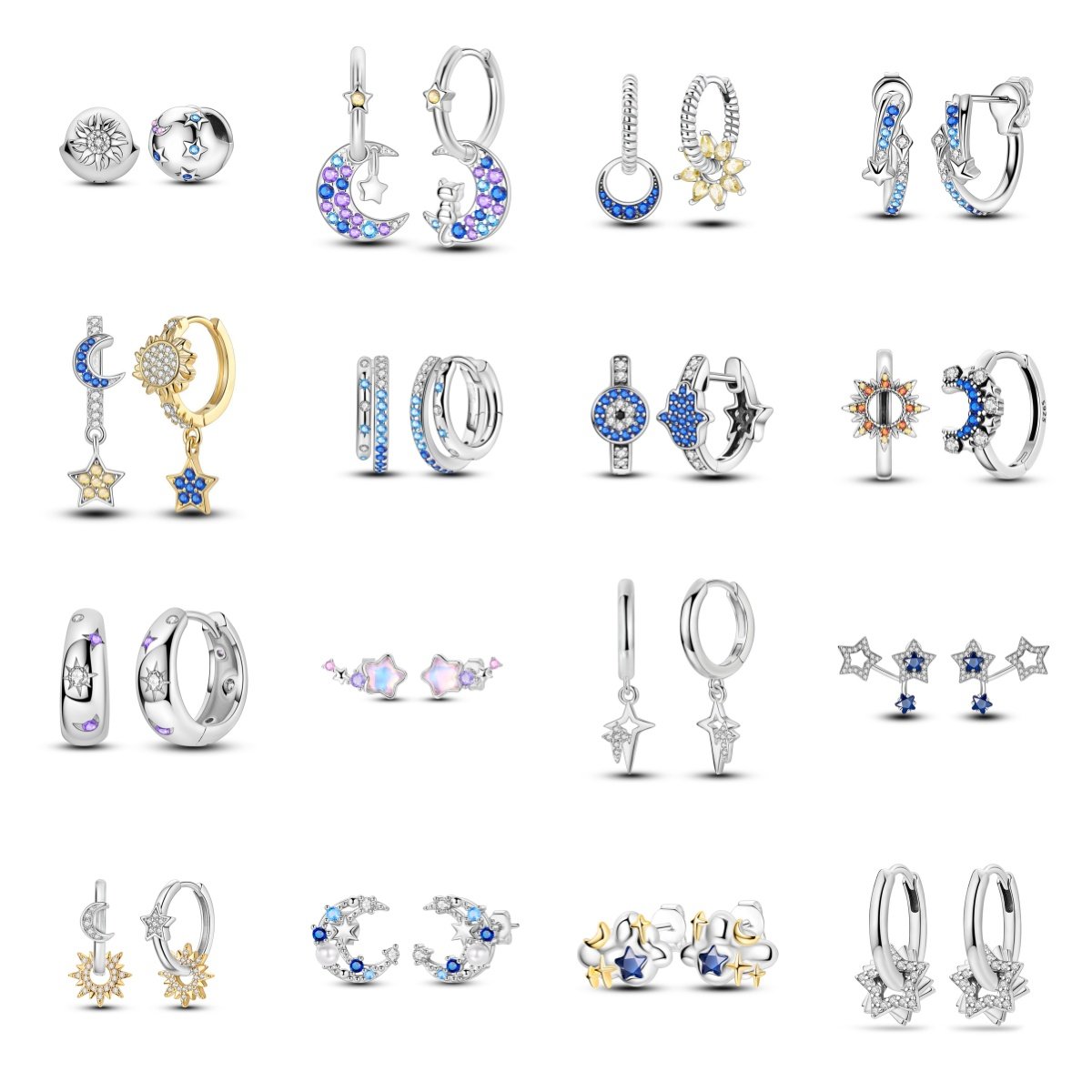 2024新款镀s925银耳饰女轻奢高级感圆球日月星辰耳饰神秘星空系列,饰品/流行首饰/时尚饰品新,耳环,淘宝优惠券,粉丝福利购,淘宝优惠卷