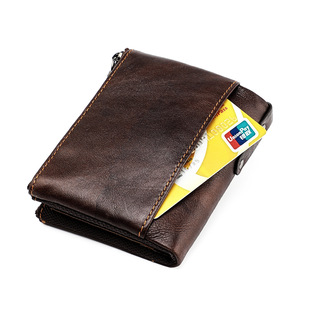手拿包钱包防RFID盗双拉链零钱袋多功能钱夹 女士钱包短款 时尚
