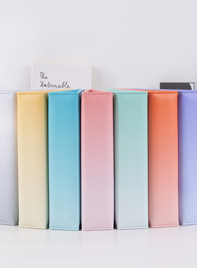 加厚内页大a5马卡龙渐变卡册追星收纳定制活页3寸4寸爱豆专辑小卡6寸生写明信片收纳册卡片四格六寸