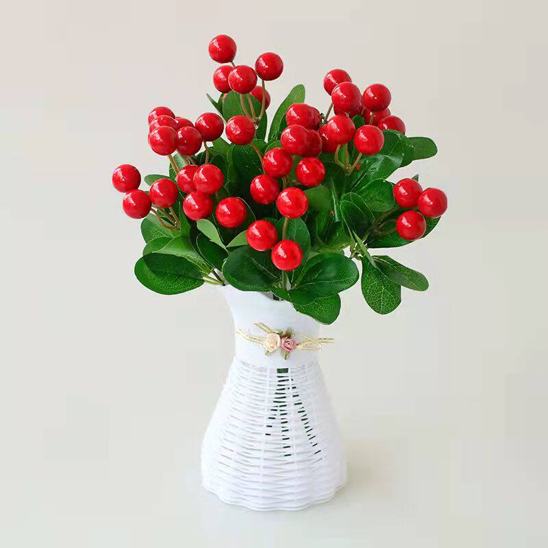 红色发财果高端餐桌花艺仿真花红果客厅插花店面装饰花高档摆件花,家居饰品,仿真花/假花,淘宝优惠券,粉丝福利购,淘宝优惠卷