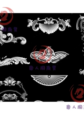 Zbursh SP Quixel装饰风格alpha笔刷画笔合集 zb花纹家居雕刻笔刷