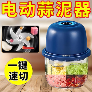 无线电动蒜泥器蘸料小型家用厨房电动蒜末粉碎机捣蒜辣椒
