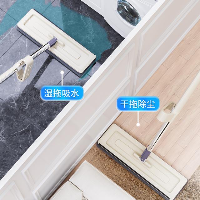 【索邦/sobam】吸水干湿两用平板拖把加桶去污更方便图片