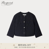 2025秋冬女大童樱桃图案压印按扣长袖 新品 外套Bonpoint童装