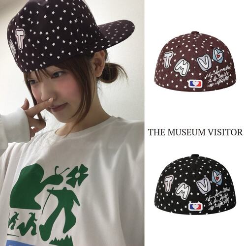 韩国潮牌themuseumvisitor帽子星星棒球帽字母爱心桃刺绣鸭舌帽女