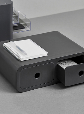 韩国SYSMAX OLIO系列机器人奥力多功能置物盒储物盒两格抽屉设计防尘可叠放置物分类存放归类隔尘抽拉收纳盒