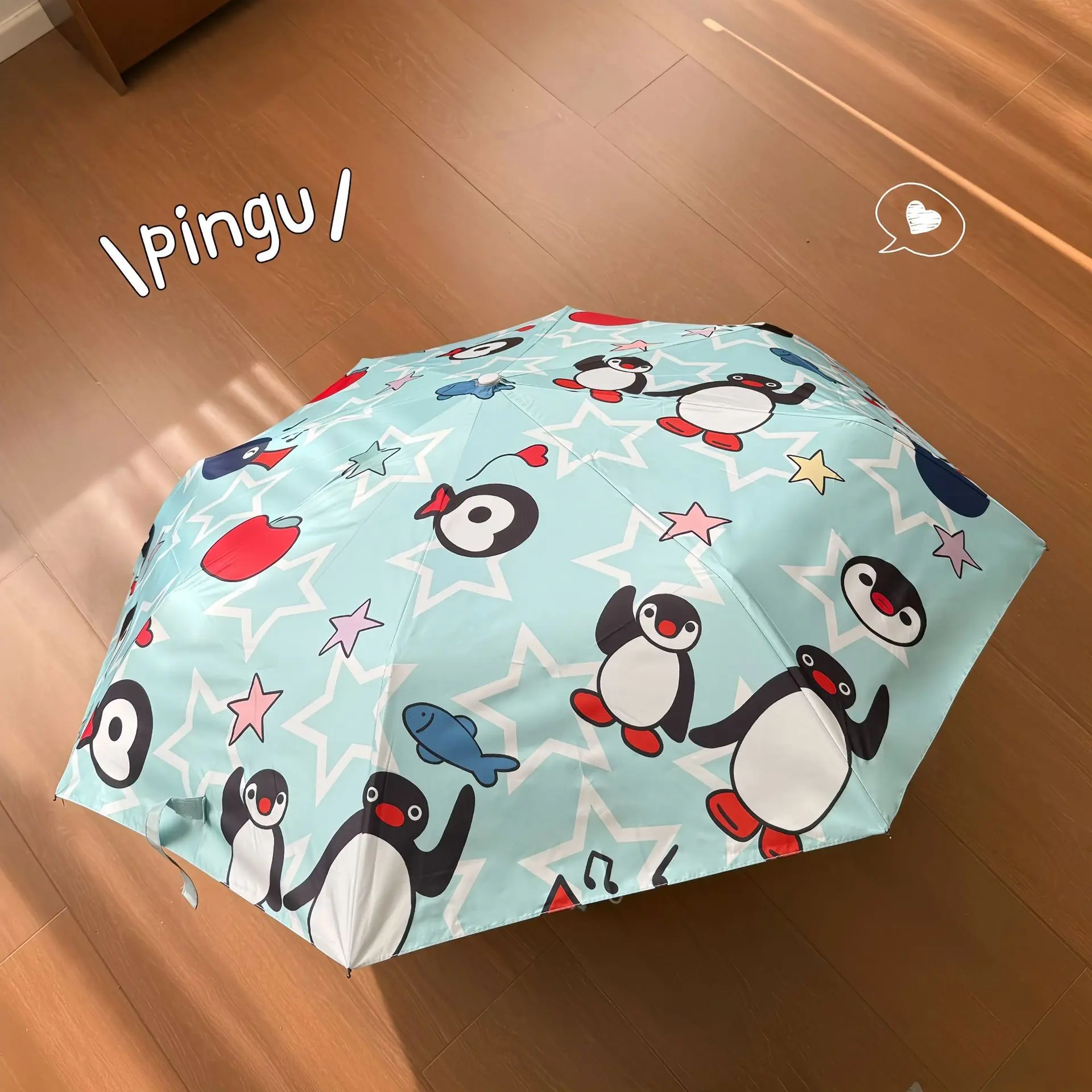 pingu雨伞小企鹅2025新款可爱晴雨两用防晒紫外线初高中学生遮阳