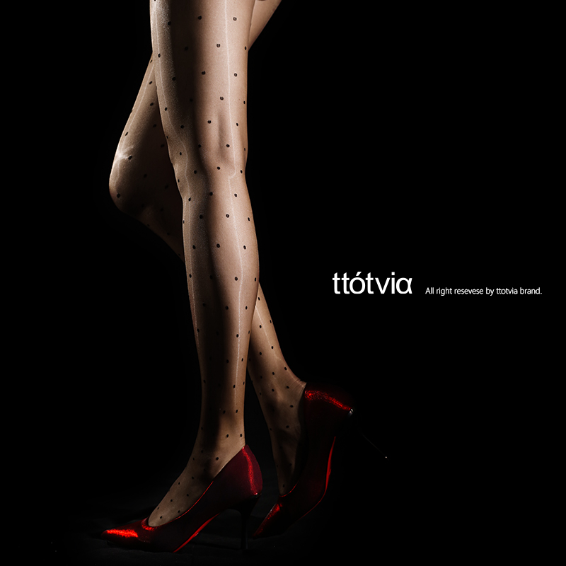 ttotvia复古性感波点开裆提花