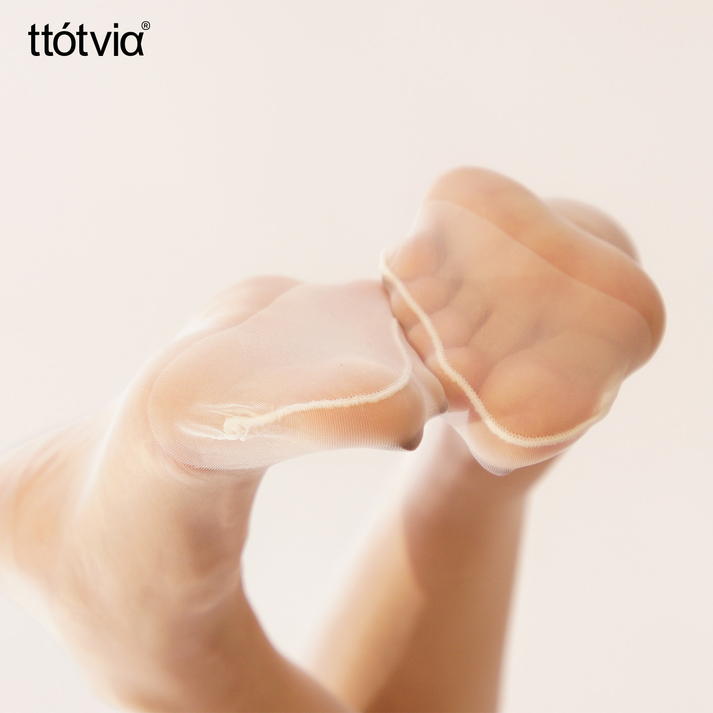 ttotvia复古纯尼龙无弹力性感吊带袜RHT脚尖脚跟加固长筒玻璃丝袜