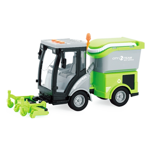 1:16大号吸尘车玩具扫雪车仿真扫地机清洁环卫车垃圾男孩益智惯性