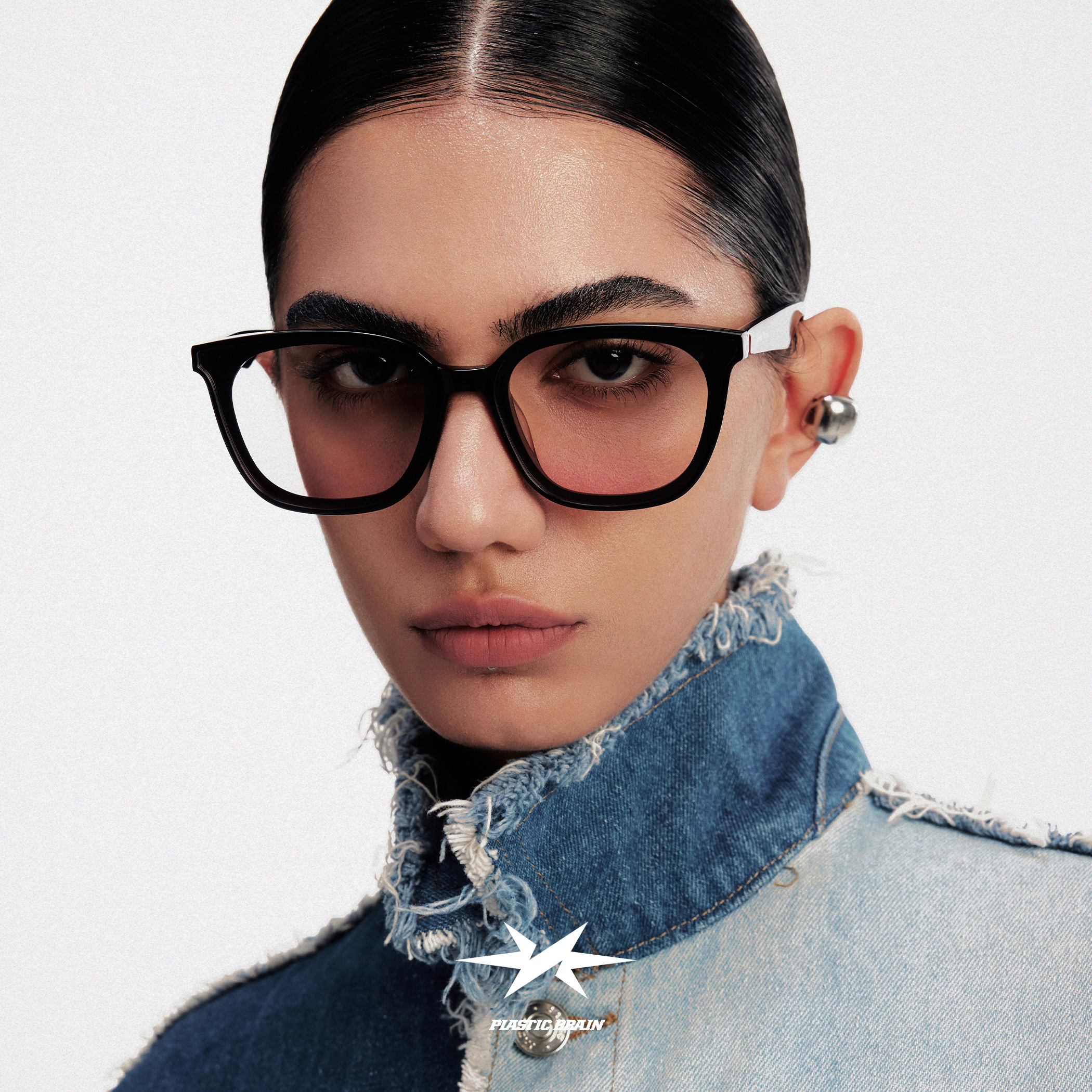 黑框素颜眼镜经典黑超板材墨镜