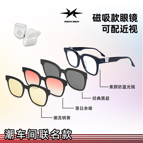PLASTICBRAIN磁吸墨镜