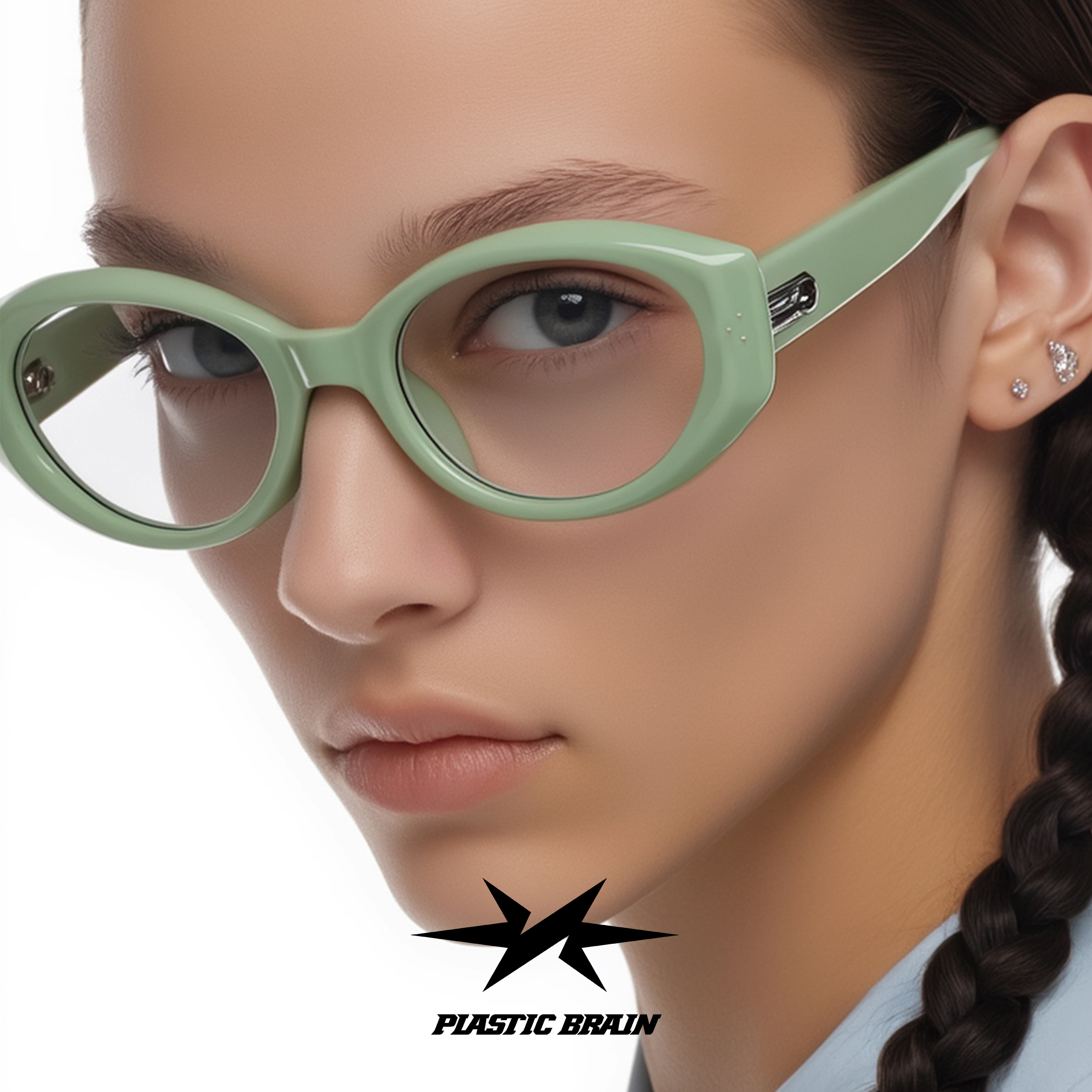 PB塑料脑袋高级感板材猫眼镜