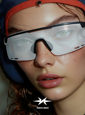 PLASTIC BRAIN科技感骑行运动偏光户外跑步墨镜防晒防风沙太阳镜