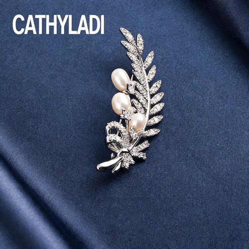 CATHYLADI高级感羽珠珍珠胸针女高档精致2026年新款潮胸花送礼物