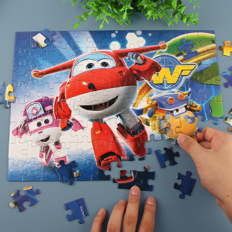 超级飞侠拼图儿童益智阶梯60/100/200片大尺寸3岁6男孩4拼装玩具