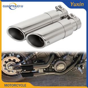 适用印第安侦察兵Bobber 改装尾段短排气管 斜口低沉浑厚声排气管