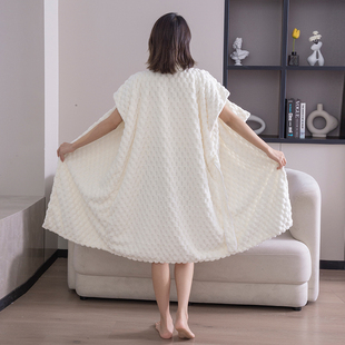 浴巾女家用比纯棉全棉吸水浴裙大人浴衣游泳洗澡可穿裹巾斗篷浴袍