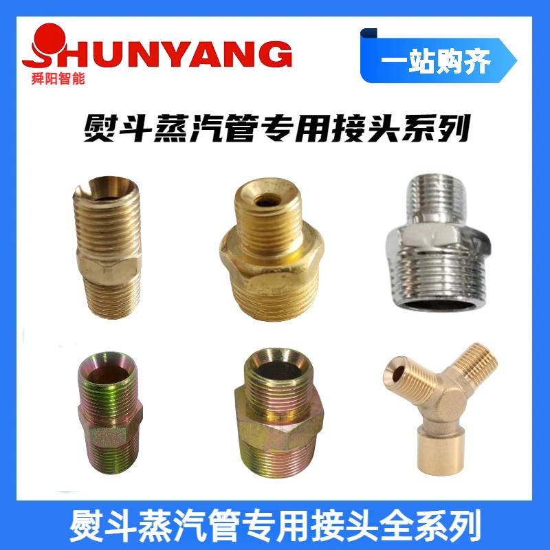 熨烫管专用管接头铜不锈钢玛钢四分三分二分转换接头锅炉蒸汽管接