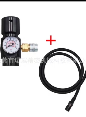 跨境CO2二氧化碳调节阀减压器G1/2-14螺纹带美制快插母头130PSI