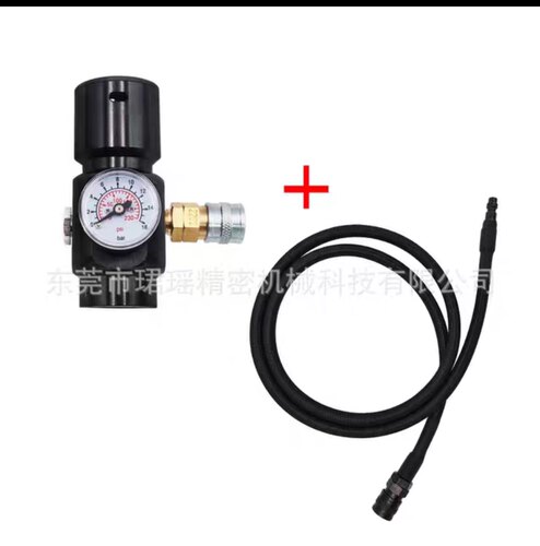 跨境CO2二氧化碳调节阀减压器G1/2-14螺纹带美制快插母头130PSI