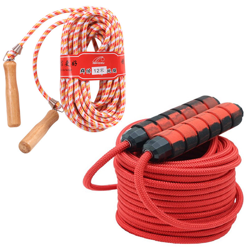 多人群体跳绳5米7米10米12米棉跳绳长跳跃绳加粗袋装竞赛跳绳