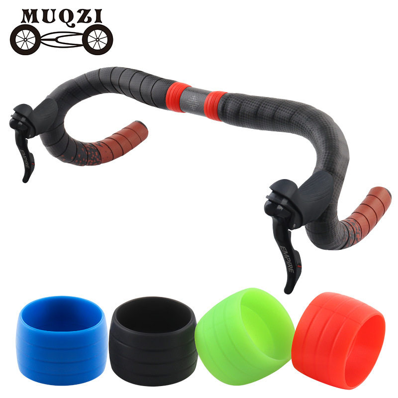 MUQZI山地公路弯把死飞自行车羊角牛角把带绑带防松束环套