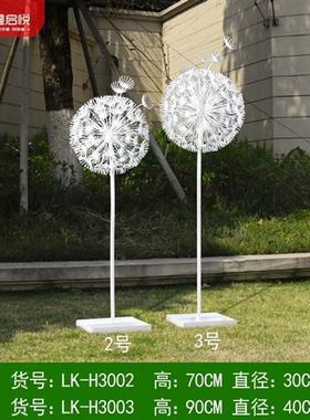 户外不锈钢蒲公英雕塑定发光房地产售楼部园林景观小品装饰摆件