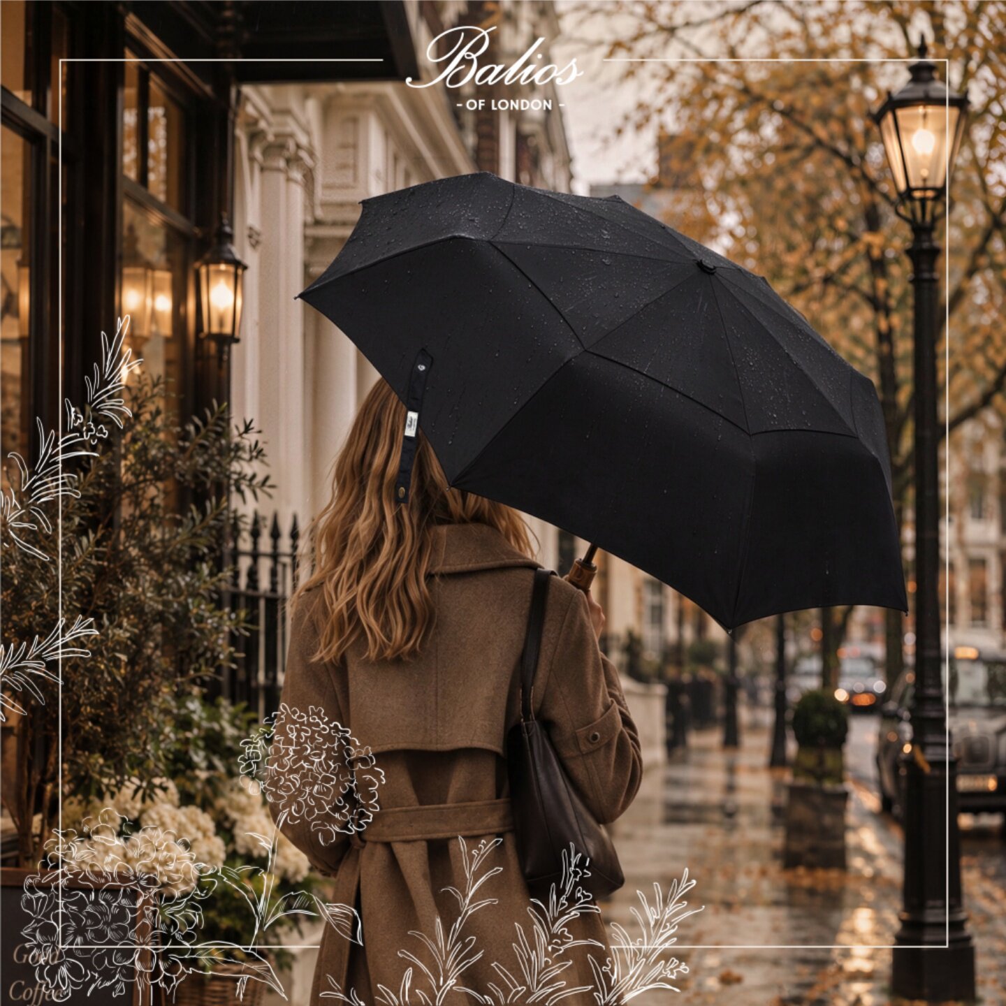 美国雨伞英国Balios雨伞男士木柄折叠伞女自动雨伞送情人礼物顺丰