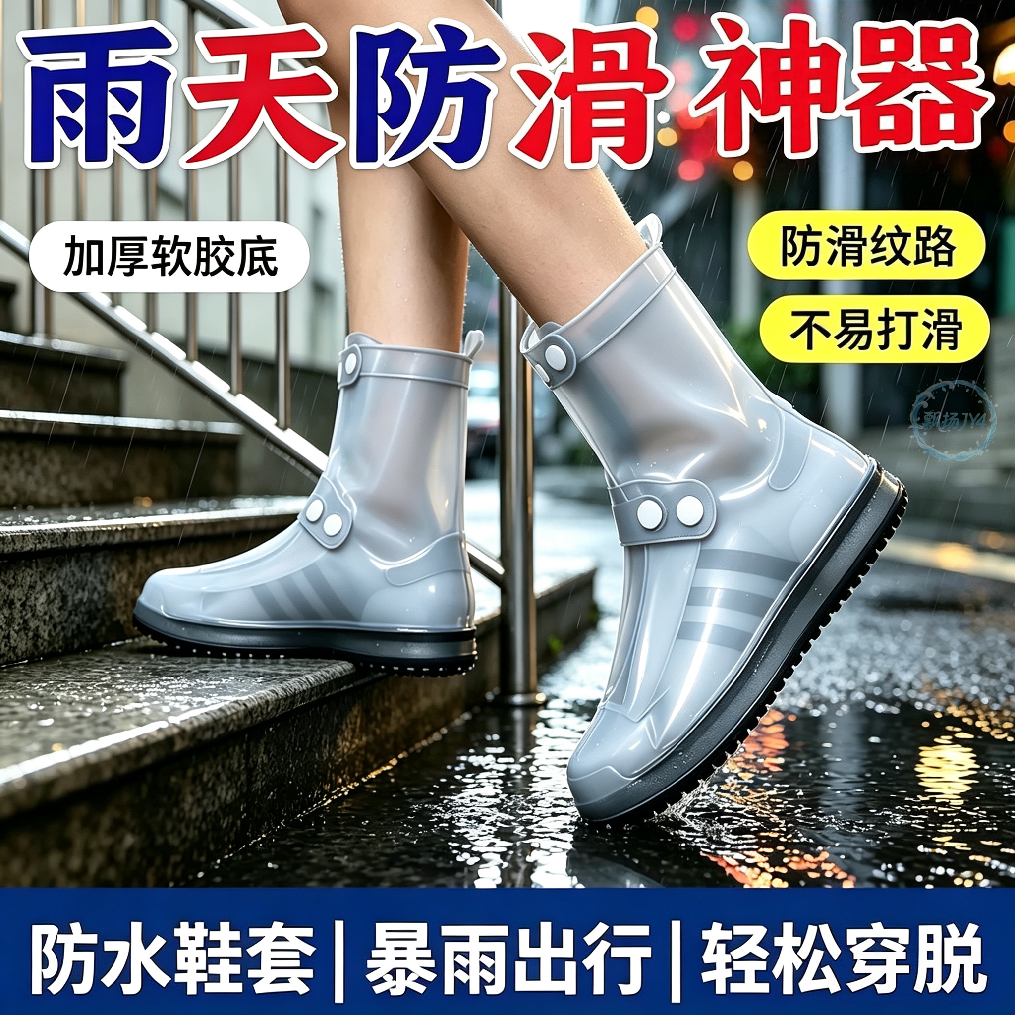 加厚防摔双排扣赶海通勤雨鞋