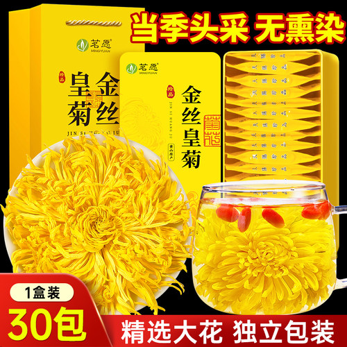 头采金丝皇菊黄山大菊花独立包装