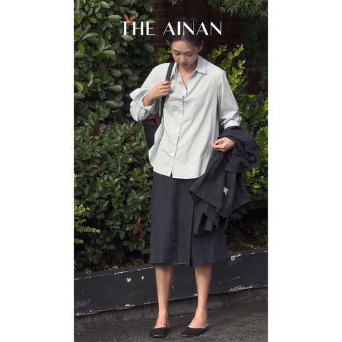 THE AINAN |淡蓝色简约宽松衬衫 AN26SS11CS070