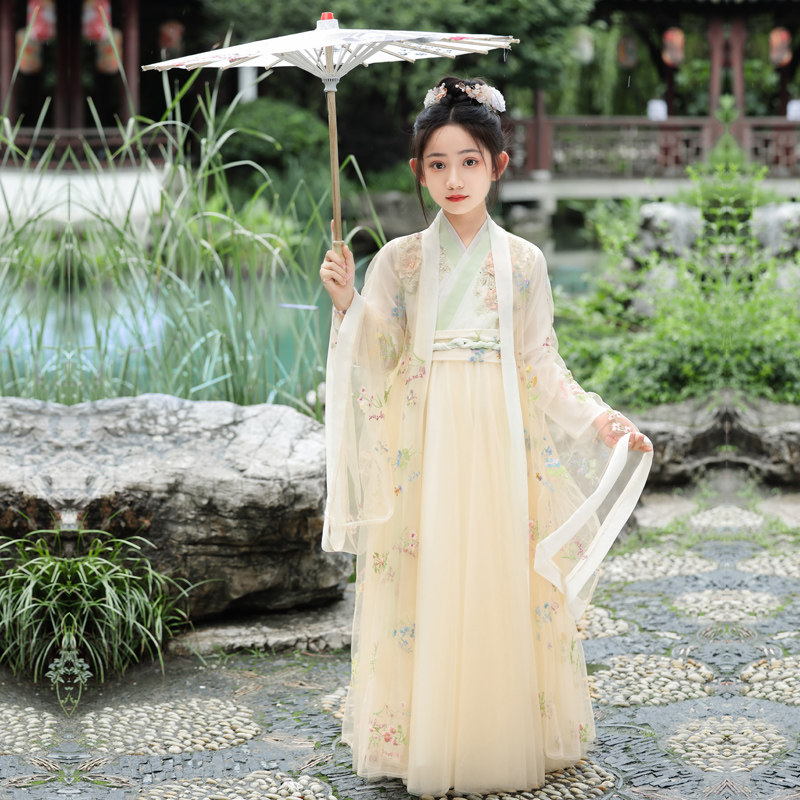 大袖衫2025新款古装国风女孩超仙长袖春夏,童装/婴儿装/亲子装,唐装,淘宝优惠券,粉丝福利购,淘宝优惠卷